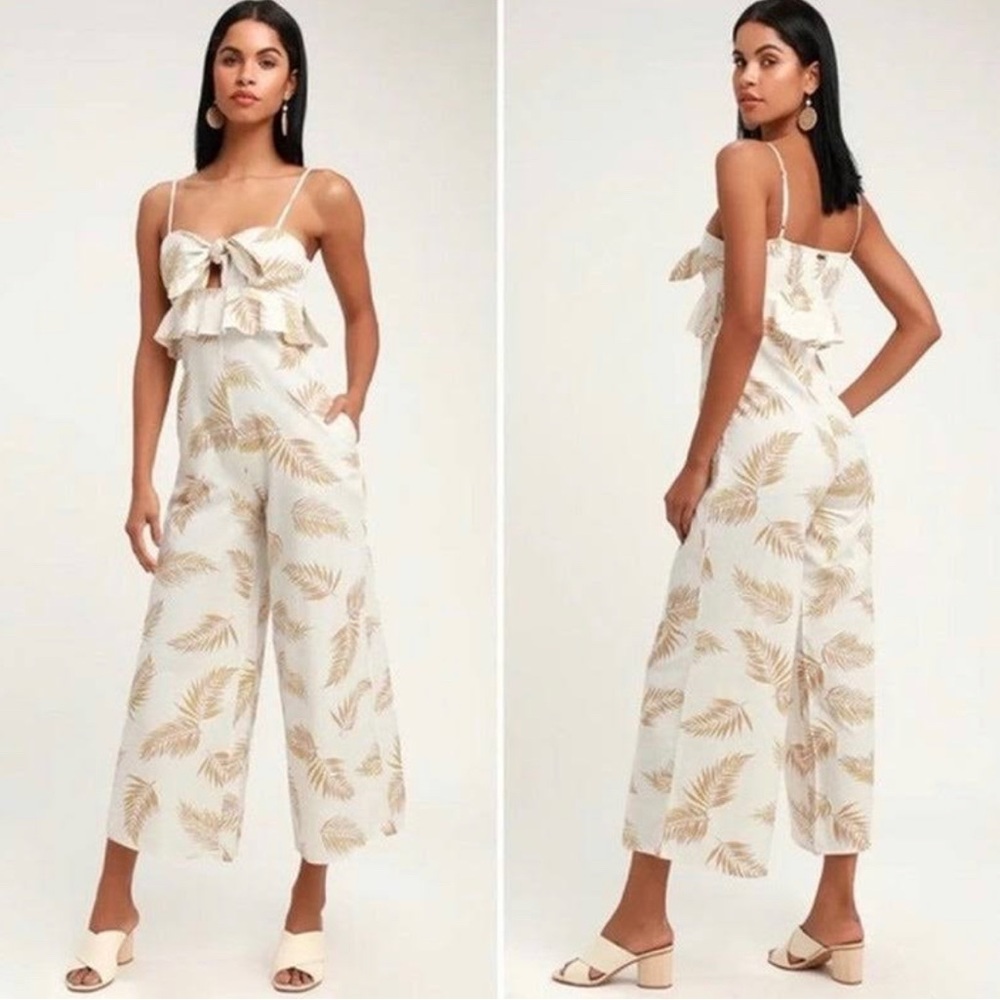 Billabong X Sincerely Jules palm leaf romper jumpsuit